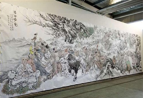 首张“三丈三”佛教题材画作品圆满完成